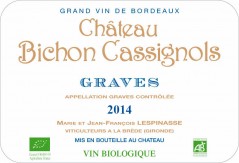 Etiquette Bichon Cassignols, vin biologique blanc Etiquette Bichon Cassignols, vin biologique blanc