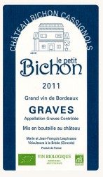 Etiquette Bichon-Cassignols, petit bichon biologique blanc Etiquette Bichon-Cassignols, petit bichon biologique blanc